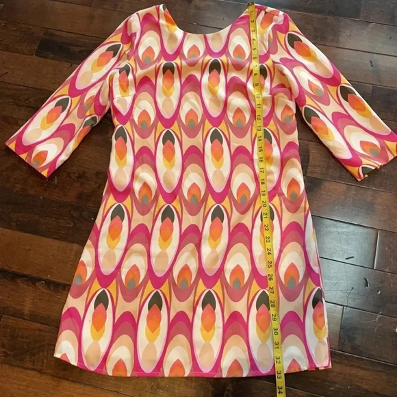 Miss Me MM Couture Dress Modern Retro Geometric print Size XS Pink - Picture 6 of 12